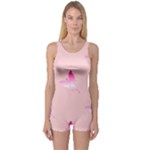 Pink Fairies One Piece Boyleg Swimsuit