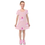 Pink Fairies Kids  Short Sleeve Velvet Dress