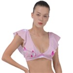 Pink Fairies Plunge Frill Sleeve Bikini Top