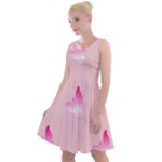 Pink Fairies Knee Length Skater Dress