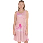 Pink Fairies Knee Length Skater Dress With Pockets