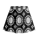 Gray Flowers Mini Flare Skirt