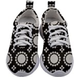 Gray Flowers Kids Athletic Shoes
