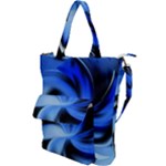 Blue Spin Shoulder Tote Bag
