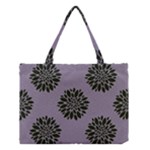 Black Petals Medium Tote Bag