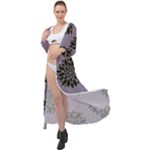 Black Petals Maxi Chiffon Beach Wrap