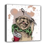 Pug Lover Coffee Mini Canvas 8  x 8  (Stretched)