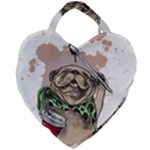 Pug Lover Coffee Giant Heart Shaped Tote