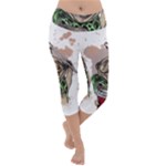 Pug Lover Coffee Lightweight Velour Capri Yoga Leggings