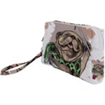 Pug Lover Coffee Wristlet Pouch Bag (Small)