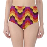 Geometric  Classic High-Waist Bikini Bottoms