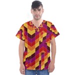 Geometric  Men s V-Neck Scrub Top