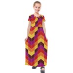 Geometric  Kids  Short Sleeve Maxi Dress