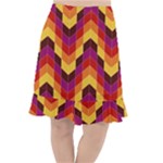 Geometric  Fishtail Chiffon Skirt