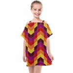 Geometric  Kids  One Piece Chiffon Dress