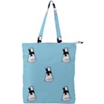 Diploma Pattern Double Zip Up Tote Bag