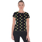 Digital Flowers Short Sleeve Sports Top 