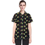 Digital Flowers Women s Short Sleeve Shirt