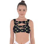 Digital Flowers Bandaged Up Bikini Top