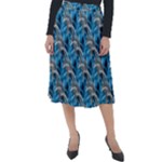 Abstract Illusion Classic Velour Midi Skirt 