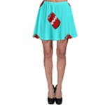 Soda Cans on blue Skater Skirt