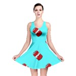 Soda Cans on blue Reversible Skater Dress