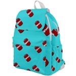 Soda Cans on blue Top Flap Backpack