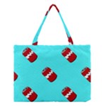 Soda Cans on blue Medium Tote Bag