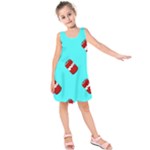 Soda Cans on blue Kids  Sleeveless Dress