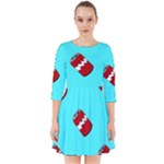 Soda Cans on blue Smock Dress