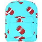 Soda Cans on blue Full Print Backpack