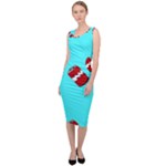 Soda Cans on blue Sleeveless Pencil Dress