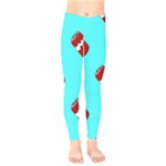 Soda Cans on blue Kids  Leggings