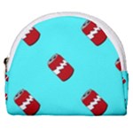 Soda Cans on blue Horseshoe Style Canvas Pouch