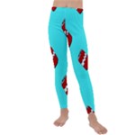 Soda Cans on blue Kids  Lightweight Velour Leggings