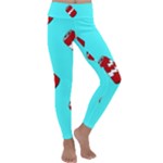 Soda Cans on blue Kids  Lightweight Velour Classic Yoga Leggings