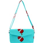 Soda Cans on blue Removable Strap Clutch Bag