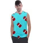 Soda Cans on blue Men s Regular Tank Top