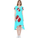 Soda Cans on blue High Low Boho Dress