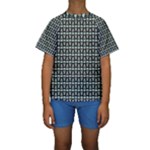 Skull Pattern Kids  Short Sleeve Swimwear