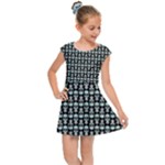 Skull Pattern Kids  Cap Sleeve Dress