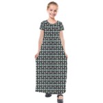 Skull Pattern Kids  Short Sleeve Maxi Dress