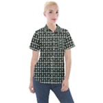 Skull Pattern Women s Short Sleeve Pocket Shirt