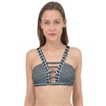 Skull Pattern Cage Up Bikini Top