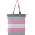 Demigirl Pride Flag LGBTQ Double Zip Up Tote Bag