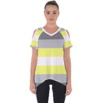 Deminonbinary Pride Flag LGBTQ Cut Out Side Drop Tee