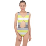 Deminonbinary Pride Flag LGBTQ Center Cut Out Swimsuit