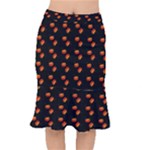 Kawaii Pumpkin Black Short Mermaid Skirt
