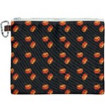 Kawaii Pumpkin Black Canvas Cosmetic Bag (XXXL)
