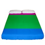 Polysexual Pride Flag LGBTQ Fitted Sheet (Queen Size)